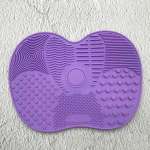 Puhas V&auml;rv Silikoonist &Otilde;una Kujuline K&uuml;&uuml;rimispadi Imikinnitusega Libisemisvastane V&auml;ike Ilu Meigipintsel Meigipintsli Puhastuspadi