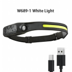USB-laadimineLEDWaveSensingCOBesilatern, v&auml;ljas jooksmine/rattas&otilde;it, &ouml;&ouml;valgus, tugev esituli &otilde;ues kalap&uuml;&uuml;gi esituli 1white light-1200MAH