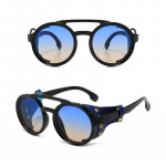 Meeste p&auml;ikeseprillid Vintage Steampunk stiilis prillid UV400 &uuml;mmarguse raamiga prillid &otilde;ues s&otilde;itmise p&auml;ikeseprillid