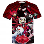 Hazbin Hotel Laste T-s&auml;rgid 3D Prited Suvine l&uuml;hikeste varrukatega T-s&auml;rk Meestele Lapsed Moodne T&auml;navar&otilde;ivad T&auml;iskasvanute Laster&otilde;ivad 150