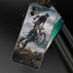 Motocross Cross Dirtbikes telefoni&uuml;mbris Apple iPhone 13 12 Mini 11 Pro XS Max XR X 8 7 6S 6 Plus SE 2022 2020 5S 5 must kaas iPhone 11 Pro Max