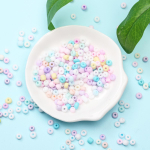 Loominguline kaelakee 3/4mm ehted helmestega materjal DIY k&otilde;rvar&otilde;ngad k&auml;ev&otilde;ru mood 300/500tk kreemjas riisihelmed k&auml;sitsi valmistatud aksessuaarid matt 3mm 300pcs mitmev&auml;rviline