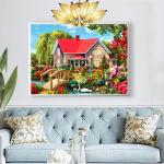 HC ristpistes DIY teemantmaal maastik ristpistes mustrikomplektid tikkimiseks 25*35 cm