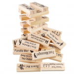 48 tk / komplekt ehitusplokkide virnastamine trummeltorn Paar kohtingul &ouml;&ouml; k&uuml;simus puidust klots t&auml;iskasvanutele peom&auml;ng s&otilde;branna poiss s&otilde;brap&auml;eva kingitus