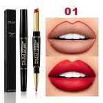 2 in 1 Vibrant Red Lip Liner Matte Velvet huulepulga pliiats Veekindel kauakestev Definition Toitev huulepulk huulemeik 1#