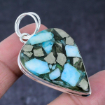 Spiny Oyster Gemstone Handmade 925 Sterling Silver Jewelry Pendant 2.17 u9f92