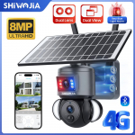 SHIWOJIA 4K 8MP P&auml;ikesekamera 4G SIM /WIFI Turvaline V&auml;li Dual Lens Salvestamine Inimkujude J&auml;lgimine V&auml;rviline &Ouml;&ouml;n&auml;gemine PTZ Kaamera Only WiFi Camera