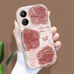 Armas koomiksimustriga kreemja tekstuuriga korpus, lainelise servaga pehme silikoonkaanega telefoni&uuml;mbris Xiaomi Redmi jaoks Redmi K70 Pro must