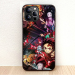 BW-17 Demon Slayer pehme must &uuml;mbris iPhone XR 14 15 11 12 13 6 7 8 X XS Pro Max Samsung S22 S23 S21 S24 FE Ultra S8 Plus jaoks iPhone 12 Pro Max aero