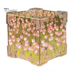 K&auml;sitsi valmistatud tulbid kuubik peegellamp Pehme helendav Lihtne paigaldada Romantiline Tulips Flower &Ouml;&ouml;valgus T&ouml;&ouml;laua kaunistus sinine