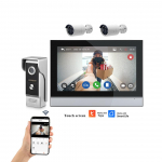 7/10 tolline Tuya nutikas video uksek&otilde;ne telefoni sisetelefoni s&uuml;steem 1080P juhtmevaba WiFi v&auml;lisuksekell kaamera kodu korteri jaoks 7inch