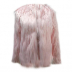 Naiste kunstkarusnahast jope, soe pl&uuml;&uuml;sis &uuml;markaelus s&uuml;gistalvine pikkade varrukatega &uuml;hev&auml;rviline karvane mantel vabaaja t&auml;navar&otilde;ivaste ostmiseks L roosa