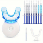 Hammaste valgendusgeeli komplekt, 6 hambapuhastusgeeli + 2 alust + puhastav LED-valgusti LED-valgusti 0,1 untsi uureaperoksiidi hambavalgendusgeel Teeth whitening-TWL01