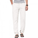 Meeste puuvillased linasest n&ouml;&ouml;riga p&uuml;ksid elastne v&ouml;&ouml;koht vabaaja joogap&uuml;ksid rannap&uuml;ksid kottis lahtised meeste dressip&uuml;ksid M