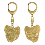 Papillon, Continental Toy Spaniel, Butterfly dog - Gilded key ring with dog, handbag decoration, luxury accessory by Art-Dog brand