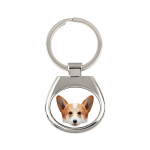 Pembroke Welsh Corgi - geometric keychain with a photo and the inscription Art-Dog