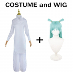 Anime Jujutsu Kaisen Cosplay Kashimo Hajime Cosplay Kost&uuml;&uuml;m Valge &Uuml;htlane &Uuml;laosa P&uuml;ksid Parukas Komplekt Halloweeni Karnevali Kost&uuml;&uuml;m Meestele L-(Costume+Wig)