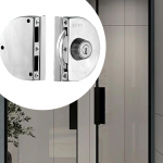 ,Glass Door Lock,Security Lock for10-12mm Thick Sturdy Stainless Steel with Key No