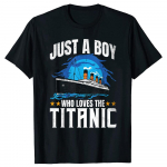 Uudsus Poisid, Kes Lihtsalt Armastavad Purjetamist Titanic T-s&auml;rgid Graafiline Puuvill S&uuml;nnip&auml;evakingitused Suvine Stiil T-s&auml;rk Meeste R&otilde;ivad S must