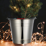 Ice Bucket Stainless Steel with Lid Beverage Tub Easily to Clean Pail Wine for 32cm 12L