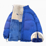 Kahepoolsed puuvillase polsterdatud riided, lahtised ja paksendatud soojad puuvillased riided, trendikad vabad mantlid S