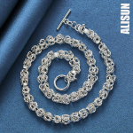 924 Sterling Silver klassikaline kaelakee Moodsad pulmaehted 45CM