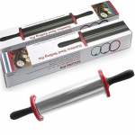 Roostevabast terasest taimrulli kleepumatu kattega rullimistihvt Reguleeritava paksusega taignarull koos 3 suuruse vahekettaga must