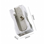 &Uuml;he auguga metallist pliiatsiteritaja roostevabast terasest pliiatsiteritaja kirjatarbed 1pcs