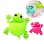 1 tk Cartoon Gecko Home Vannitoa hambaharja hoidik Seinakinnitus Sucker S&auml;ilitusriiul Laste Konn Armas majapidamises seinale paigaldatav iminapa hambapasta punane