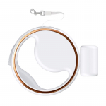 Automaatselt lukustatav koerarihm Automaatne sisset&otilde;mmatav lemmikloomajuhe taskulambi kakakoti hoidjaga jooksmiseks, t&otilde;mbekindlad k&ouml;ied valge