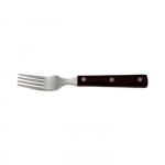 Fourchette Arcos 374710 monoblokk d'une seule pi&egrave;ce en acier inoxydable 18/10 avec mango bois comprim&eacute; et lame de 9,5 cm en bo&icirc;te.