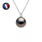 Kaelakee - Perlinea - Tahiti kultiveeritud p&auml;rl A+ - Teemant 0,020 Cts - Valge kuld - 42 cm