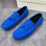 Suurused 38-48 Kollased Nahast Meeste Vabaajajalatsid Pehme Mugavus Suede Loafers Meeste Mood Slip-on Meeste Tasased Kingad mocasines hombre 43 black