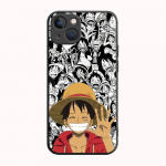 B-4 One Piece Luffy must &uuml;mbris Redmi 10A 10C 12C 13C 9A 9C 9T A3X Note 10 9 9S 10S iPhone 11 12 13 14 15 16 X XS Pro Max Mini 7 8 Plus XR jaoks iPhone 5S geliotroop
