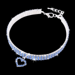 Koera kass Rhinestone Diamante kaelarihma kaelakee kutsikas Crystal Bling lemmiklooma tarvik valge