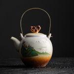 Maastikumaaling Tala teekann Retro majapidamises keraamiline kung fu teekomplekt Hiina stiilis teekann &uuml;he kannu veekeetja Gaiwan Puer