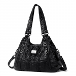 Pehme Nahast Kott Naiste Mood &Uuml;he&otilde;laline Crossbody Kott Pesus Nahast Keskealiste Naiste Vabaaja Ema Kott must