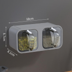 Seinale kinnitatav maitseainekarbi komplekt soolatopsiku maitseaineriiuli sahtel hoiukarbi suhkrumahutipurk lusikaga k&ouml;&ouml;ki