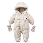Talvine Beebi Romper Soe Panda Poiss Jumpsuit Kindad Puuvillane Imiku R&otilde;ivad Kapuutsiga Beebi T&uuml;druk 18-24M hall