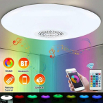 LED Muusikaline Lagi Valgusti Bluetooth K&otilde;lariga 18W/60W LED RGB Muusika Lagi Lamp Bluetoothi &Auml;pi Kaugjuhtimispult Kodu Magamistoa Valgusti 130x300mm