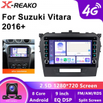 Android 13 Auto Carplay Stereo Suzuki Vitarale 2015 2016 2017 2018 2019 Auto Raadio Multimeedia Videopleier Navigatsioon 4G 8-tuumaline GPS WIFI 8 core 4GB+64GB