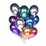50pcs 10inch Glossy Metal Pearl Latex Balloons Thick Chrome Metallic Colors helium Air Balls Globos Birthday Party Decoration As the picture