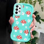 V&auml;rvitud mustriga Big Wave Edge pehmest silikoonmaterjalist Macaron telefoni&uuml;mbris, p&otilde;rutuskindel kaitsev kummist korpus Samsung Xiaomi Poco Redmi jaoks Samsung F04 must