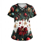 Naiste moodsad V-kaelusega l&uuml;hikeste varrukatega t&ouml;&ouml;riided, n&ouml;&ouml;ride ja taskutega, v&auml;rviga sobivad topid ja kaitseriided L sinine