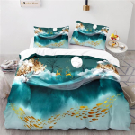 Perekunst &Otilde;limaal 3D Voodipesukomplekt Tr&uuml;kiga Tekikott Padjap&uuml;&uuml;riga Twin Full Queen King Size Kodu Magamistoa Sisustus 2/3 tk 135x200cm gray