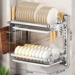 K&ouml;&ouml;gi n&otilde;udekuivatusrest seinale paigaldatav multifunktsionaalne hoiuriiul aukudeta kapp s&ouml;&ouml;gipulkade, nugade, taldrikute kuivatamiseks ja hoiustamiseks