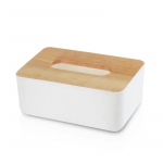 Sidekarp puidust kattega WC-paberist kast t&auml;ispuidust salvr&auml;tikuhoidja &uuml;mbris Lihtne stiilne siidipaberi jaotur Kodu auto korraldaja