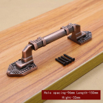 Aida ukse k&auml;epide alumiiniumsulamist k&auml;epide Tugeva t&ouml;&ouml;v&otilde;imega kapi kapi nupp Antiikne l&uuml;kandv&auml;rav puidust aida ukse t&otilde;mbamise riistvara