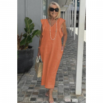 Naiste suvised seljarihmad, lendavad varrukad, puuvillased linased vabaajakleidid L