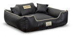 Koera voodi, KINGDOG m&auml;nguaed, &Ouml;KONAHK, V&auml;rvus: Must, Eemaldatav, Libisemisvastane kate, M-XL 75x65 cm must